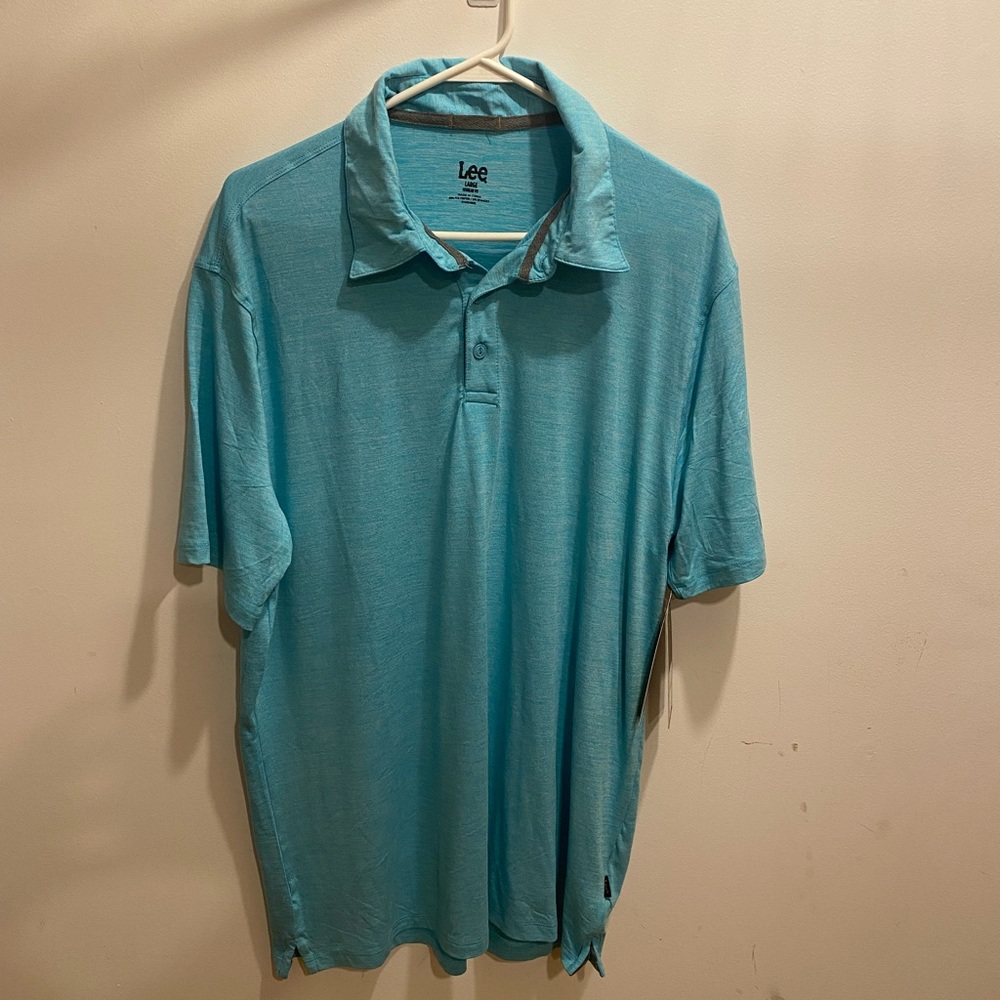 Turquoise Golf Shirt size Large NWT